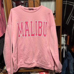 Pink Malibu sweatshirt in large (oversized). Hard to find!